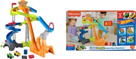 Fisher-Price+Little+People+Hot+Wheels+Spiral+Stunt+Speedway+Toddler+Race+Track+Playset