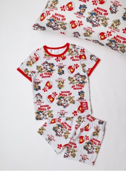 Paw+Patrol+Pyjama+with+Matching+Pillow+Case+-+Grey+Marle