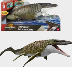 Jurassic+World+Rebirth+Bite+and+Blast+Mosasaurus+Action+Figure+Mini+Dilophosaurus