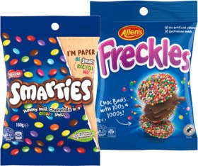 Nestl%26eacute%3B+Smarties%2C+Allen%26rsquo%3Bs+Freckles+or+Jaffas+Share+Pack+160g
