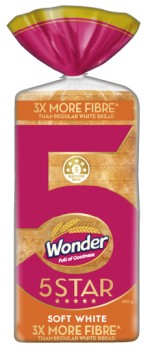 Wonder+Bread+5+Star+680g+Selected+Varieties