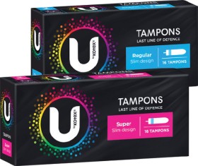 U+By+Kotex+Slim+Tampons+16+Pack+Selected+Varieties