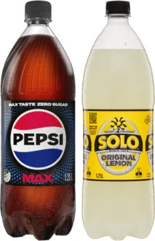 Pepsi+or+Solo+1.25+Litre+Selected+Varieties