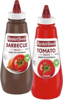 MasterFoods+Tomato+or+Barbecue+Sauce+475%E2%80%91500mL+Selected+Varieties