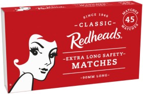 Redheads+Extra+Long+Safety+Matches+45+Pack