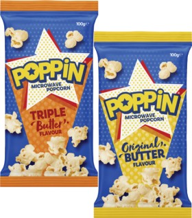 Poppin-Microwave-Popcorn-100g on sale