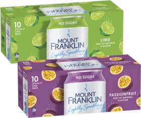 Mt-Franklin-Lightly-Sparkling-Water-10x375mL on sale