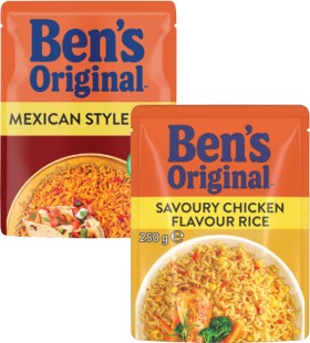 Bens-Original-Flavoured-Rice-Pouch-240g-250g on sale