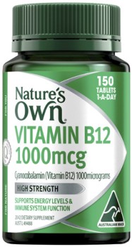 Natures-Own-Vitamin-B12-1000mcg-Tablets-150-Pack on sale