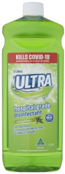 Coles-Ultra-Hospital-Grade-Disinfectant-125-Litre on sale
