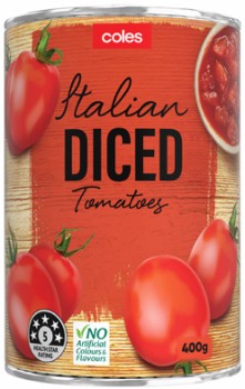 Coles-Italian-Diced-Tomatoes-400g on sale
