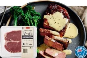 Coles-Australian-No-Added-Hormones-Beef-Porterhouse-Steak-2-Pack-450g on sale