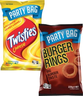 Twisties-Burger-Rings-or-Cheetos-125g-270g on sale