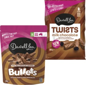 Darrell-Lea-Bullets-or-Choc-Twists-150g-204g on sale