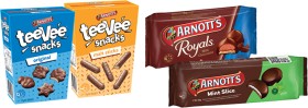 Arnotts-TeeVee-Snacks-Mint-Slice-or-Milk-Chocolate-Royals-Biscuits-175g-200g on sale