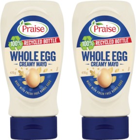 Praise+Squeeze+Whole+Egg+Mayonnaise+470g