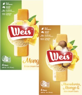 Weis-Frozen-Dessert-Bars-4-Pack-6-Pack-264mL-280mL on sale