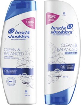 Head-Shoulders-Clean-Balanced-Anti-Dandruff-Shampoo-or-Conditioner-400mL on sale