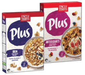 Uncle+Tobys+Plus+Cereal+620%E2%80%91705g+Selected+Varieties