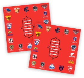 AFL+All+Team+Party+Napkins+Pk+50