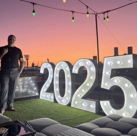 Marquee-Number-Set-of-4-12m-White-Metal-with-Lights-HIRE-Ea on sale