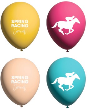 NEW+Spring+Racing+Balloon+Latex+28cm+Pk+25
