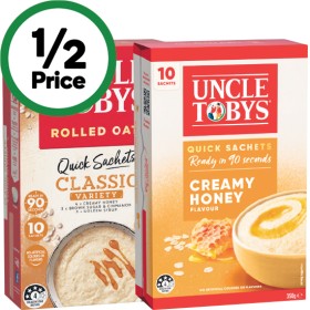 Uncle+Tobys+Oats+Sachets+280-350g+Pk+8-10