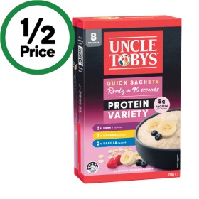 Uncle-Tobys-Protein-Oats-Sachets-280g-Pk-8 on sale