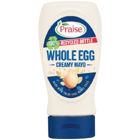 Praise+Aioli+Deli+Classic+245-250ml+or+Whole+Egg+Mayonnaise+230-250g