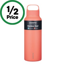Sistema+Stainless+Steel+Dual+Wall+Bottle+1+Litre