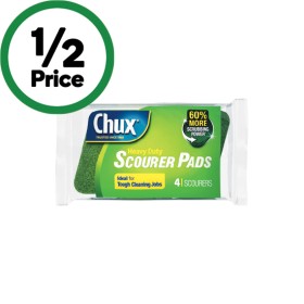Chux-Heavy-Duty-Scourer-Pads-Pk-4 on sale