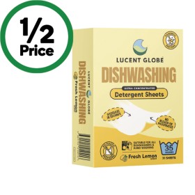 Lucent-Globe-Dishwashing-Detergent-Sheets-Pk-35 on sale