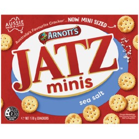 NEW-Arnotts-Jatz-Mini-Crackers-Sea-Salt-170g on sale