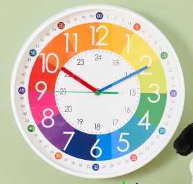 Wonderbox+Children%26rsquo%3Bs+Educational+Clock+D30cm