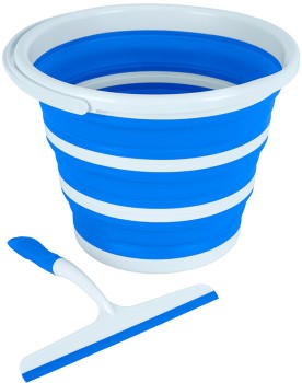 Cleanr-Collapsible-Bucket-and-Squeegee-Set-10L on sale