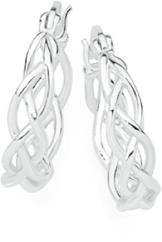 Sterling+Silver+Woven+Hoops