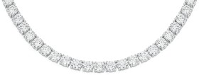 Sterling+Silver+Cubic+Zirconia+43cm+Tennis+Necklace