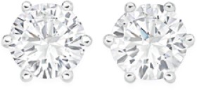Sterling+Silver+Cubic+Zirconia+Stud+Earrings