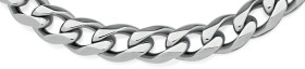 Stainless+Steel+21cm+Bevelled+Oval+Curb+Gents+Bracelet