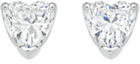 Sterling-Silver-Heart-Cubic-Zirconia-Stud-Earrings on sale