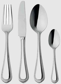 Casa+Domani+16pc+Brocade+Cutlery+Set+Stainless+Steel