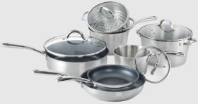 The+Cooks+Collective+7pc+Essential+Stainless+Steel+Non-Stick+Cookware+Set