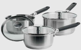KitchenAid+3pc+Classic+Stainless+Steel+Saucepan+Set