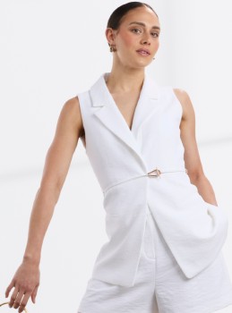 Tokito+Sleeveless+Blazer