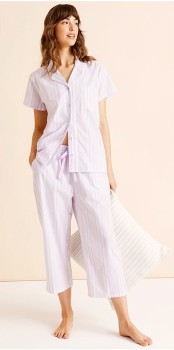 Soho+Core+Cotton+PJ+Set+-+Lilac+Stripe+Print