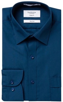 Van-Heusen-Classic-Fit-Solid-Business-Shirt-Navy on sale
