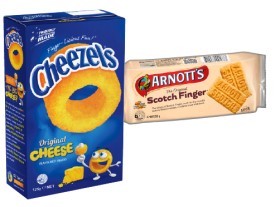 Arnotts+Scotch+Finger+Biscuits+250g+or+Cheezels+125g+Selected+Varieties