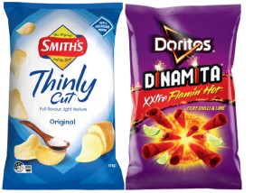 Smiths-Thinly-Cut-Chips-175g-or-Doritos-Dinamita-XXtra-Flamin-Hot-Rolled-Tortilla-Chips-110g-Selected-Varieties on sale