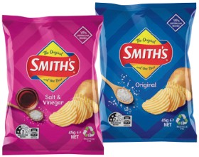Smith%26rsquo%3Bs+Crinkle+Cut+Chips%2C+Twisties+or+Doritos+Corn+Chips+45g+Selected+Varieties