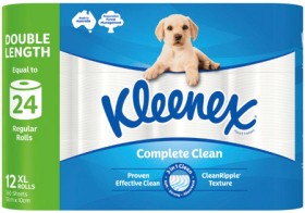 Kleenex+Complete+Clean+Double+Length+Toilet+Tissue+12+Pack